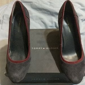 Navy suede Hilfiger heels